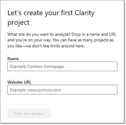 Microsoft ClarityのプロジェクトIDはサイト毎に発行されるのでいくつでも登録可能