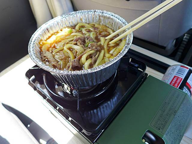 イワタニ カセットコンロ タフまるJr.で鍋焼きうどんを作ってみた③